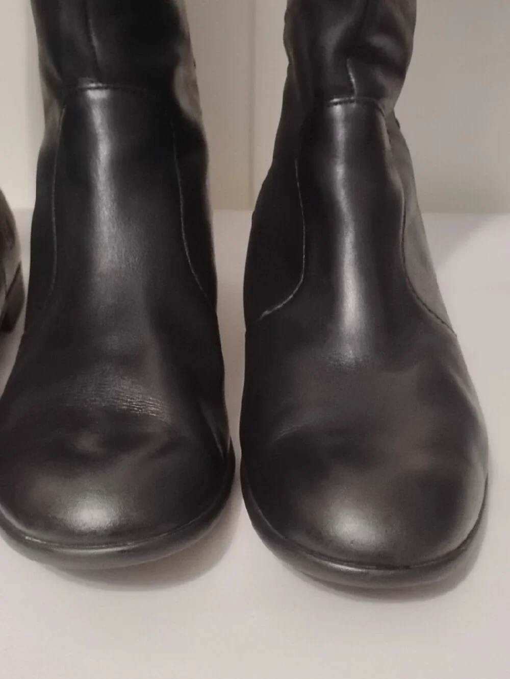 BORN Knee-high Leather Boots in (1) Brown and (1) Black Studded Riding Boot